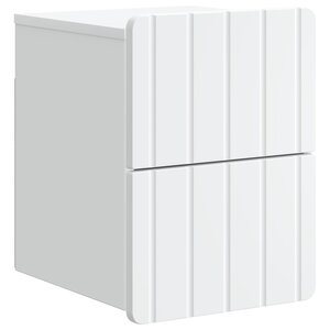 vidaXL Cabinet de chevet mural avec tiroir Blanc 33 x 34 5 x 43 cm