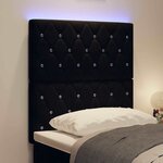 vidaXL Tête de Lit LED avec des lumières à LED Noir 80 cm Velours