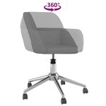 vidaXL Chaise pivotante de bureau Gris clair Tissu