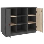 vidaXL Buffet Gris 100x40x75 cm Bois massif de pin