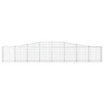 vidaXL Paniers à gabions arqués 20 Pièces 400x30x60/80 cm Fer galvanisé