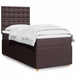 vidaXL Sommier à lattes de lit avec matelas Marron foncé 80x200 cm