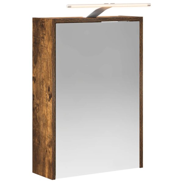 vidaXL Armoire Miroir de Salle de Bain Chêne fumé 43 x 16 x 62.5 cm
