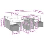 vidaXL Ensemble de salle à manger pour jardin 8 Pièces Beige  Gris