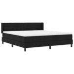 vidaXL Lit à ressorts avec matelas Noir 200 x 180 cm Polyester