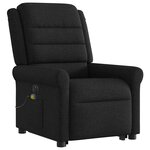 vidaXL Fauteuil inclinable de massage électrique Noir Tissu