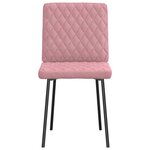 vidaXL Chaises à manger lot de 4 Rose Velours