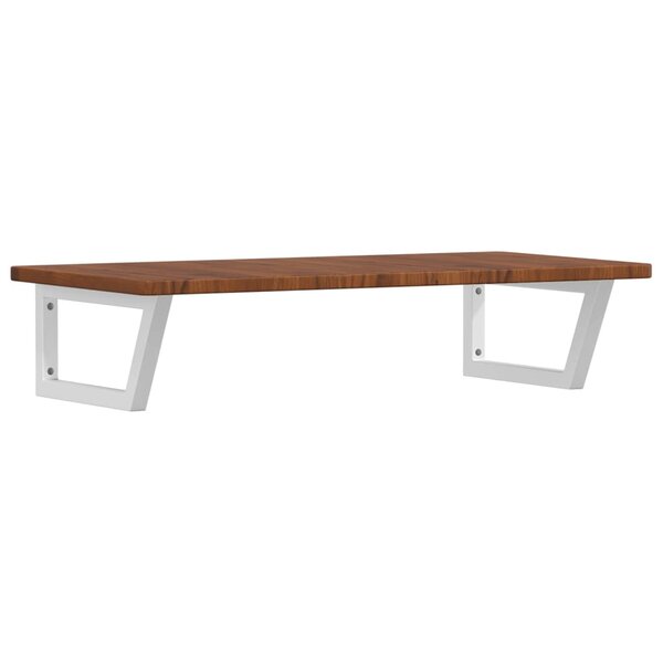 vidaXL Étagère de vasque murale acier et bois de chêne massif