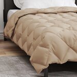 vidaXL Duvet d'hiver Taupe 220 x 155 cm Microfibre
