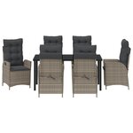 vidaXL Ensemble Salle à Manger de Jardin 7 pièces Gris Rattan Poly