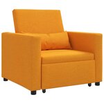 vidaXL Canapé Lit Simple Jaune foncé 90 x 165 x 87 cm tissu