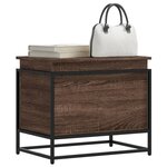 vidaXL Boîte de rangement avec couvercle chêne marron bois ingénierie