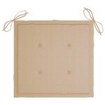 vidaXL Chaises à manger de jardin avec coussins lot de 2 Acacia massif
