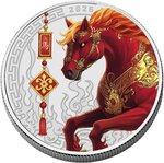 Pièce de monnaie en Argent 2 Dollars – 1 Dollar – 0.5 Dollars – 0.25 Dollars g 3.11 (1/10 oz) - 7.77 (1/4 oz) - 15.51 (1/2 oz) - 31.1 (1 oz) Millésime 2026 HORSE