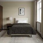 vidaXL Duvet d'hiver Matelassé Anthracite 155 x 220 cm
