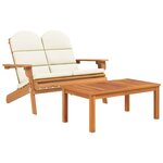 vidaXL Ensemble de salon de jardin Adirondack 2 Pièces bois acacia solide