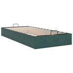 vidaXL Cadre de lit ottoman sans matelas vert foncé 100x200 cm velours
