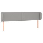 vidaXL Tête de lit avec oreilles Gris clair 203x23x78/88 cm Tissu