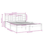 vidaXL Cadre de lit sans matelas 120x200 cm bois massif