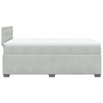 vidaXL Sommier à lattes de lit et matelas gris clair 120x190cm velours