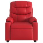 vidaXL Fauteuil de massage inclinable électrique rouge similicuir