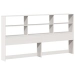 vidaXL Lit bibliothèque sans matelas blanc 180x200 cm bois massif