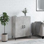 vidaXL Buffet gris béton 69 5x34x90 cm bois d'ingénierie