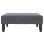 vidaXL Repose-pied gris foncé 77x55x31 cm velours