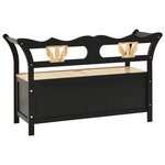 Banc banquette 107 x 45 x 75 5 cm bois de sapin solide noir 02_0010940