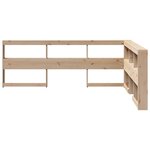 vidaXL Tête de lit de bibliothèque en forme de L 135cm bois massif pin