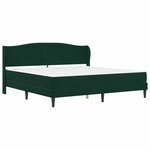 vidaXL Cadre de lit avec tête de lit Vert foncé 200 x 200 cm Velours
