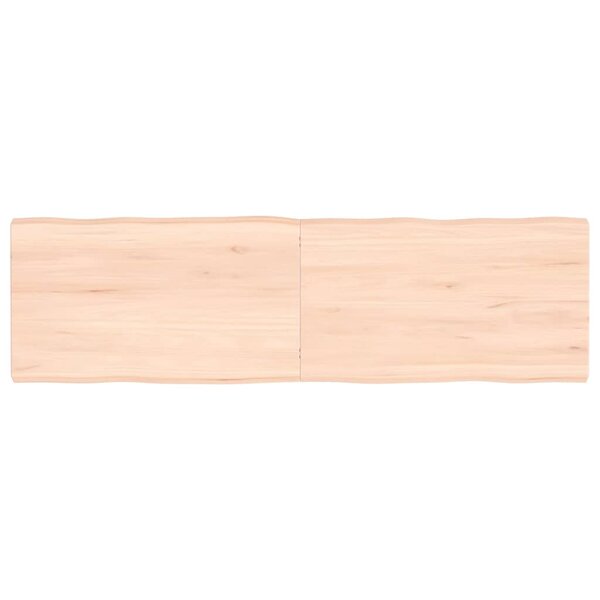 vidaXL Dessus de table bois massif non traité bordure assortie