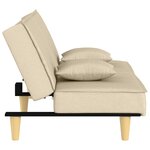 vidaXL Canapé-lit crème tissu