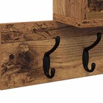 vidaXL Porte-manteau mural avec étagère Bois ancien 100 x 12 x 43 5 cm