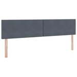 vidaXL Lit de Rangement avec matelas Gris foncé 200 x 200 cm Velours