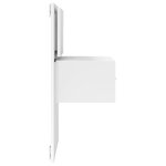 vidaXL Table de chevet murale avec lumières LED blanc