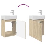 vidaXL Meuble de salle de bain avec robinet Chêne Sonoma