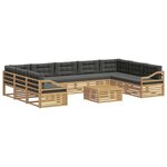 vidaXL Ensemble de canapés d'extérieur 10 pc Blanc et anthracite