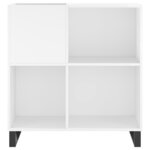 vidaXL Armoire à disques blanc brillant 84 5x38x89cm bois d'ingénierie