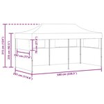 vidaXL Tente de réception pliable crème 3 x 6 m