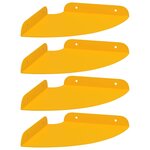 vidaXL Étagère Flottante d'Angle 4 pc Jaune moutarde 18 x 18 x 2 cm