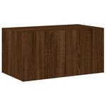 vidaXL Unités murales TV avec LED 4 Pièces chêne marron bois d'ingénierie