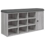 vidaXL Banc à chaussures sonoma gris 102x32x50 cm bois d'ingénierie
