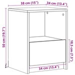 vidaXL Armoire de chevet et lumières LED sonoma gris bois d'ingénierie