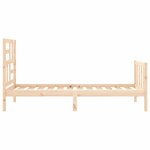 vidaXL Cadre de lit avec tête de lit 90x200 cm bois massif