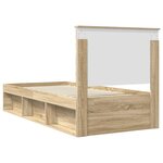 vidaXL Cadre de lit Chêne Sonoma 75 x 190 cm Bois de pin massif