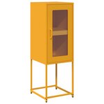 vidaXL Buffet jaune moutarde 36x39x107 cm acier laminé à froid