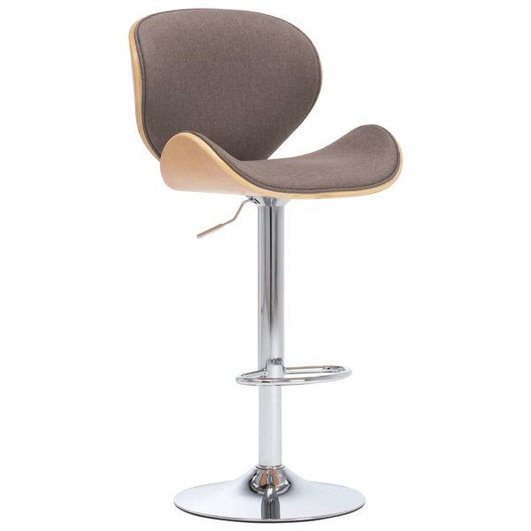 vidaXL Tabouret de bar Taupe Tissu