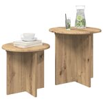 vidaXL Ensemble de tables d'appoint 2 pièces Chêne artisanal