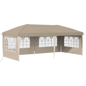 vidaXL Tente de fête pop-up 575 x 289 x 245 cm Crème